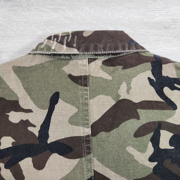 Miou Muse Green Camo Button Up Sleeveless Romper - Picture 11 of 14